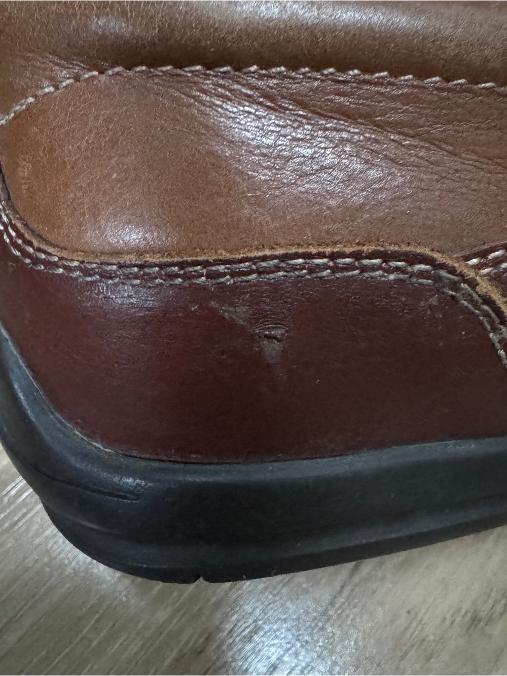 Vionic Men's Aster Preston Tan Brown Leather Slip On Moc Loafers Comfort Size 10 - Picture 13 of 13